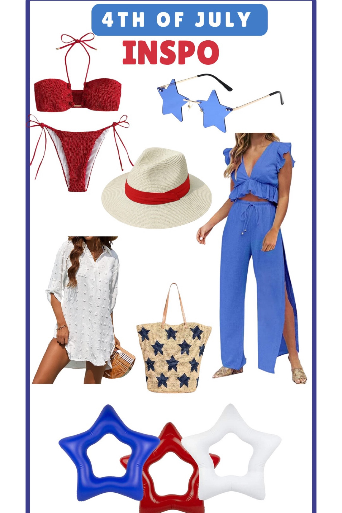 4th of July inspo // 4th of July style // amazon finds // summer tends // july 4th // red bikini // summer styles // amazon // 

#LTKSeasonal #LTKswim #LTKstyletip