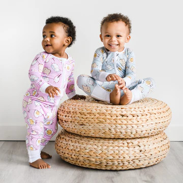 Blue Breakfast Buddies Bamboo Viscose Zippy | Little Sleepies
