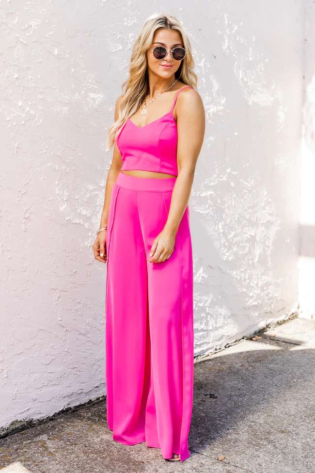 Statement Idea Pink Open Leg Pants | Pink Lily