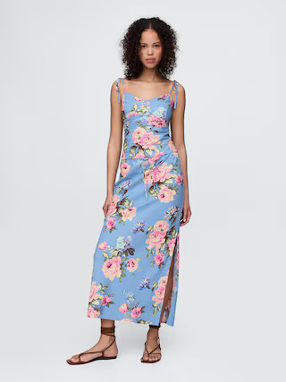 Linen-Blend Midi Skirt | Gap (US)