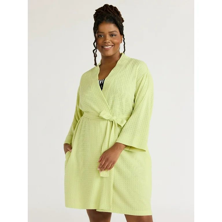 Joyspun Women's Shawl Collar Knit Robe, Size S to 3X - Walmart.com | Walmart (US)