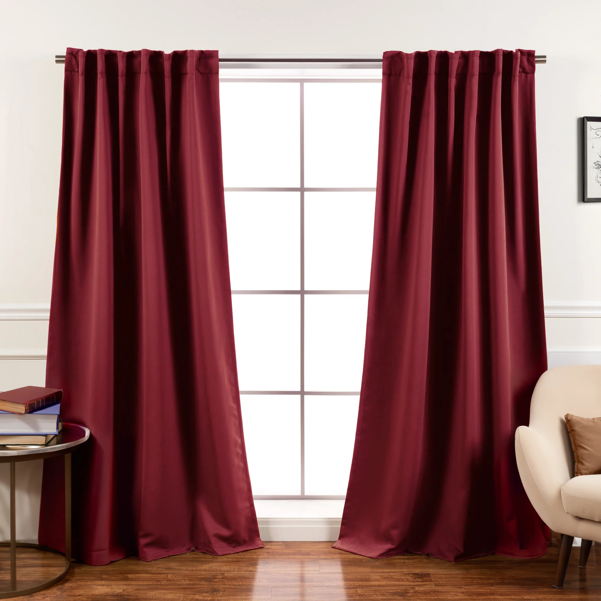 Bantam Solid Blackout Thermal Rod Pocket Curtain Panels (Set of 2) | Wayfair North America