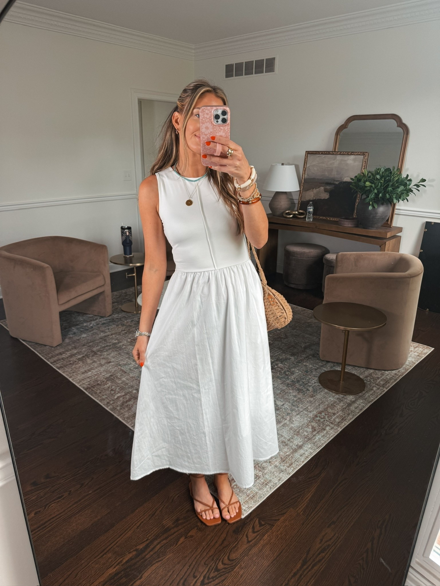 A perfect white lightweight midi dress!

#LTKootd #LTKdayinmylife #LTKmomlife