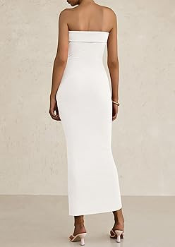 PRETTYGARDEN Women's Ruched Bodycon Dresses 2025 Summer Off Shoulder Asymmetrical High Split Eleg... | Amazon (US)