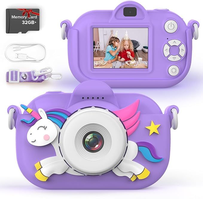 MKQ Kids Camera Toddler Camera for Girls Boys, 3-12 Year Old Girl Boy Gifts Kid Camera Toys, 1080... | Amazon (US)