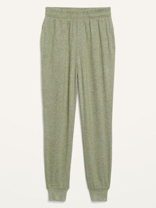 High-Waisted Plush-Knit Jersey Jogger Pants for Women | Old Navy (US)