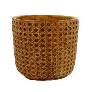 7.2" Brown Cane Cement Pot by Ashland® | Michaels Stores
