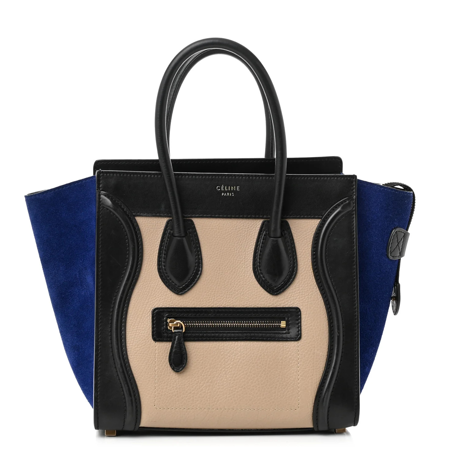 Elephant Calfskin Suede Micro Tri-Color Luggage Sand | FASHIONPHILE (US)