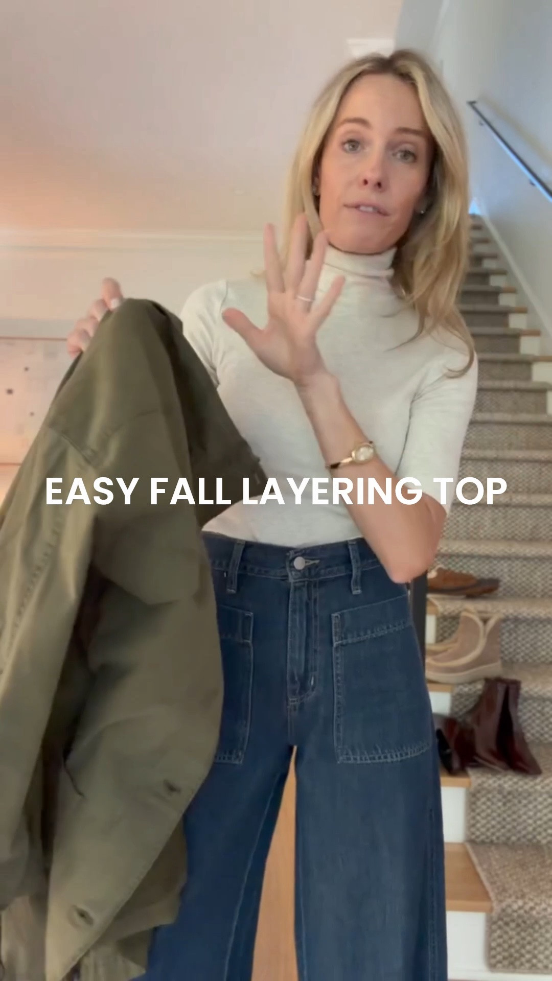 A great layering top for all the fun pants and jackets of the season. Not too bulky!