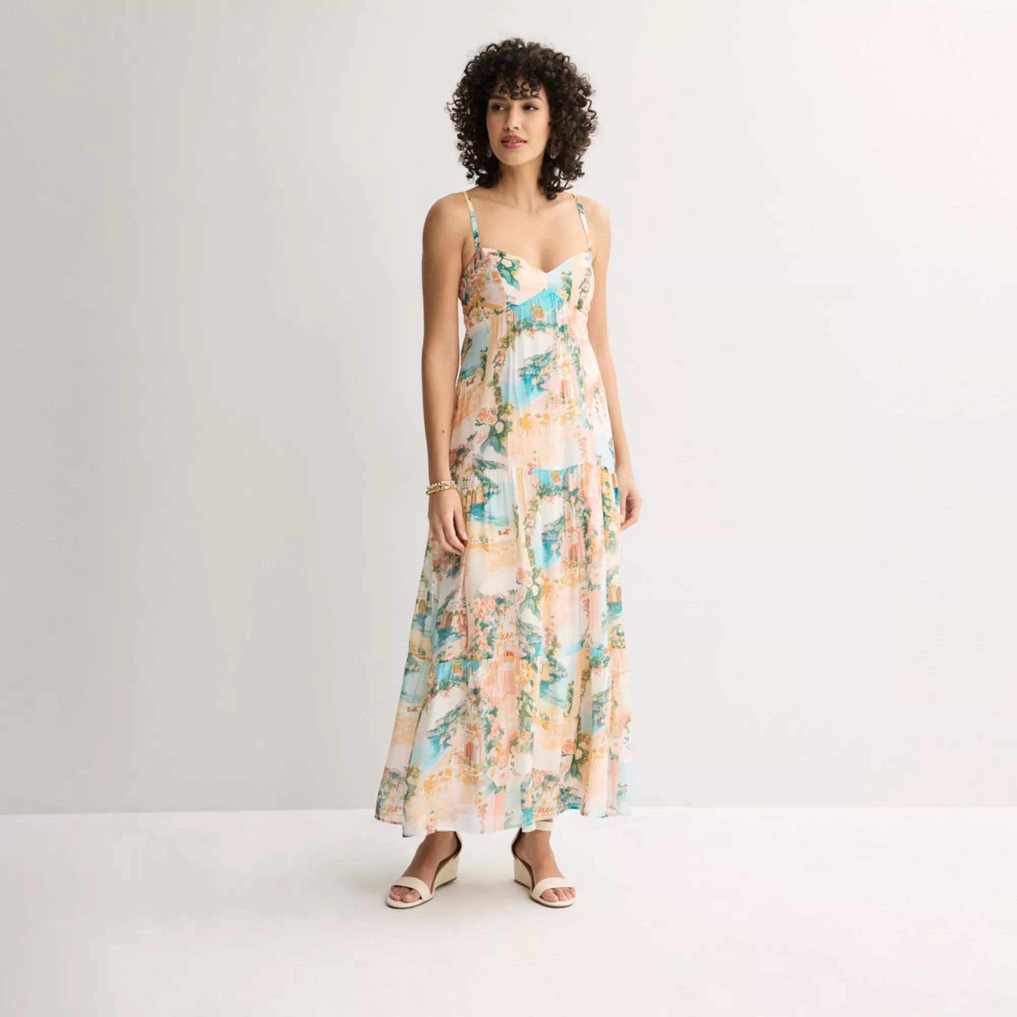Women's Taylor Tiered Watercolor Dress | Kohl's