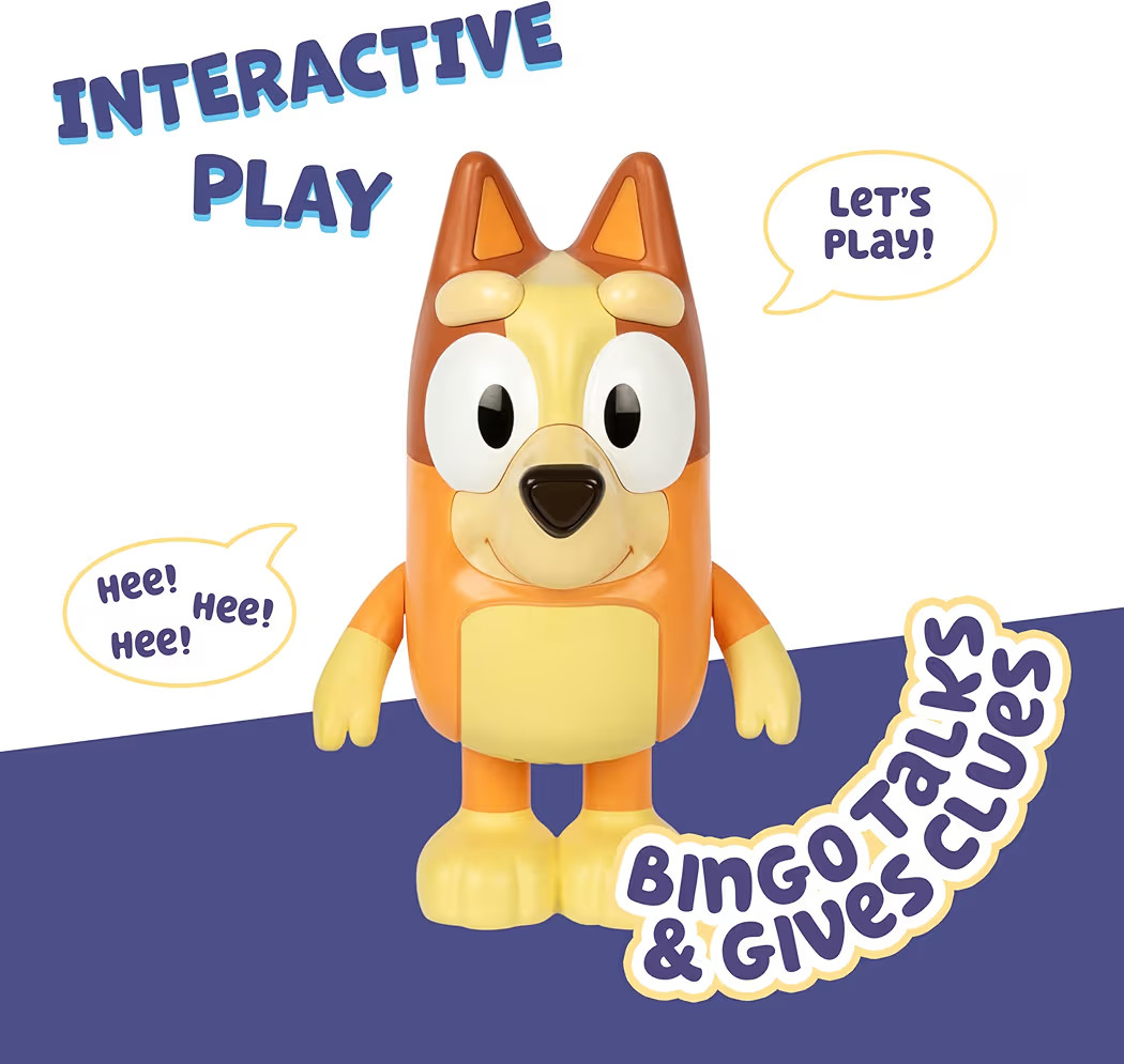 Bluey Game Hide and Seek Electronic Bingo Figure, Articulated, Musical Kids Figurines with Dance ... | Amazon (US)