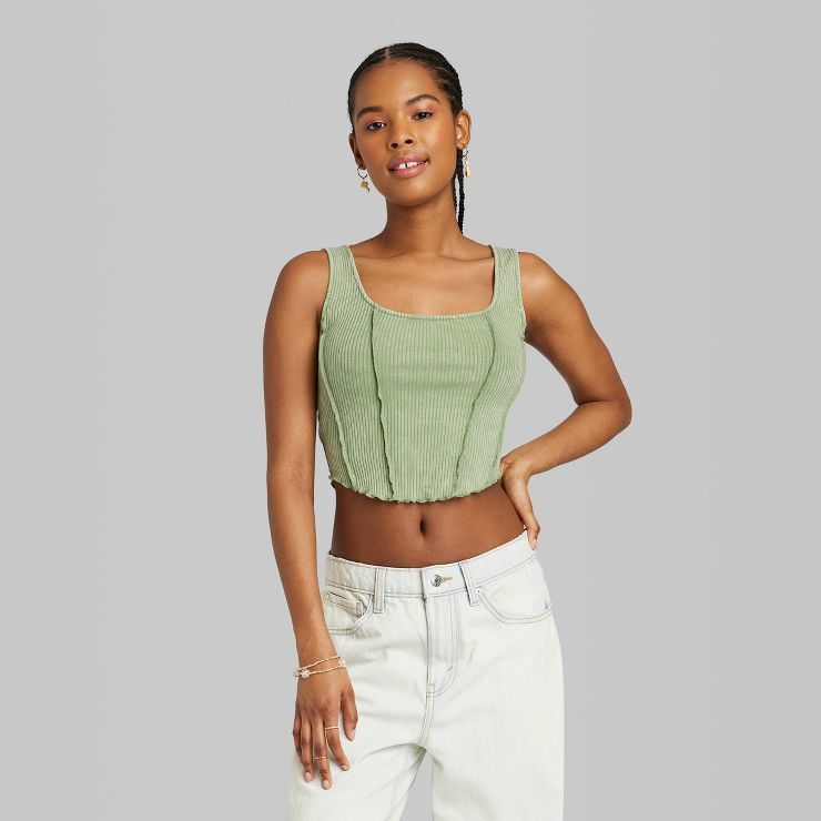 Women's Fitted Corset Tank Top - Wild Fable™ | Target