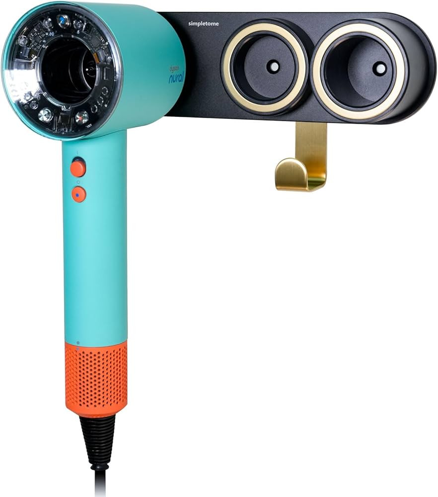 simpletome Hair Dryer Holder Wall Mount for All Magnetic High Speed Blow Dryer with Plug Cord Org... | Amazon (US)
