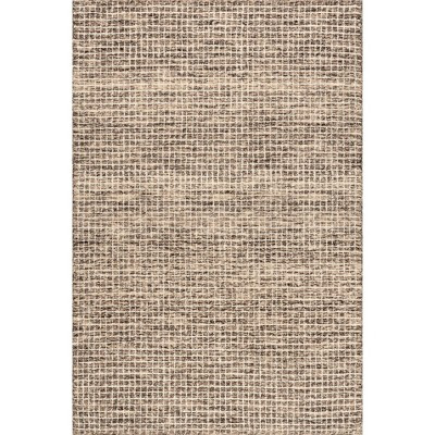 Nuloom Melrose Checked Wool Indoor Area Rug, 8' x 10', Brown | Target