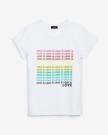 love unites love is love graphic slim t-shirt | Express