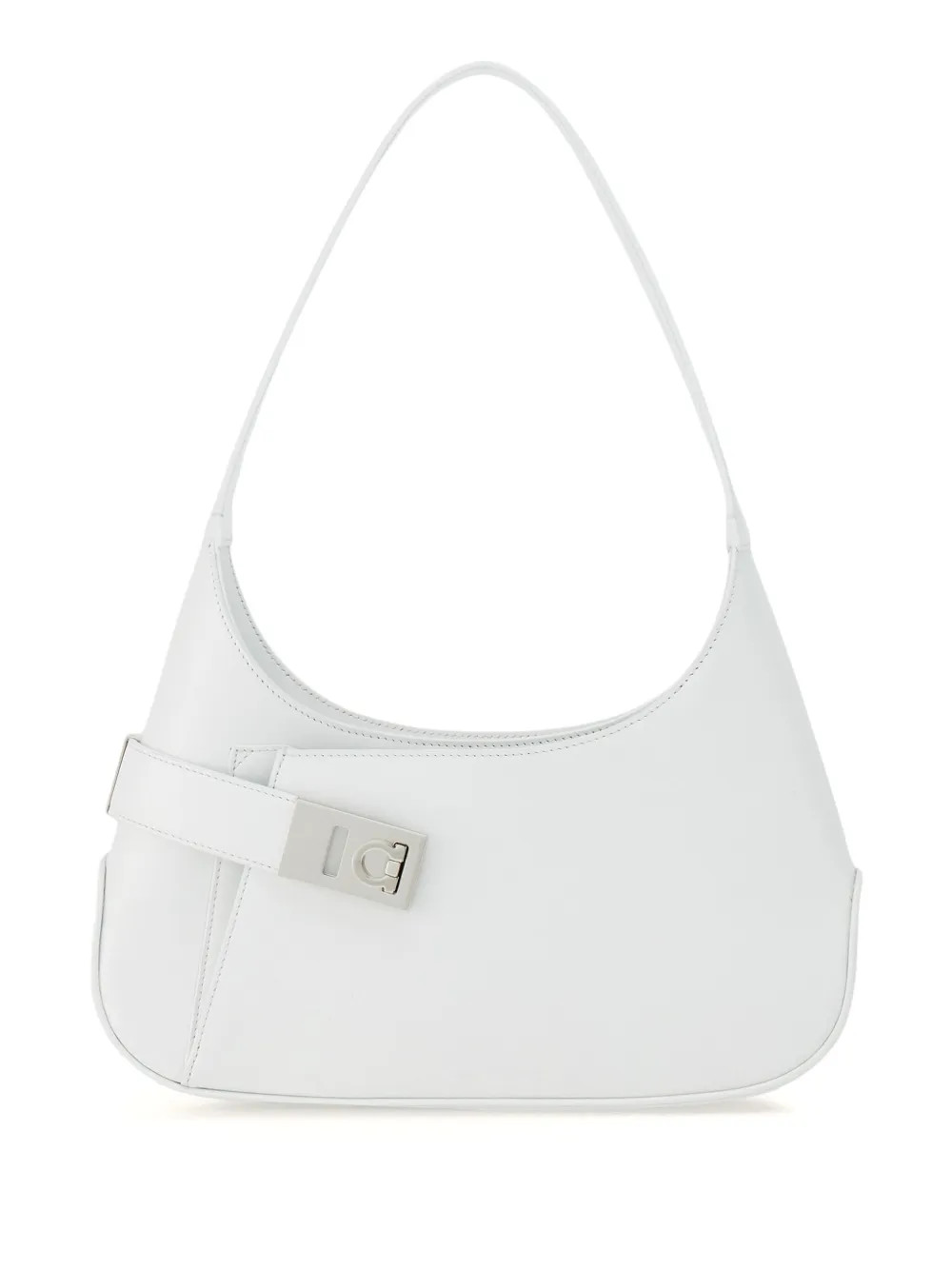Ferragamo Medium Hobo Leather Shoulder Bag | White | FARFETCH | Farfetch Global