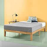Zinus Moiz 14 Inch Wood Platform Bed / No Box Spring Needed / Wood Slat Support / Natural Finish, Tw | Amazon (US)