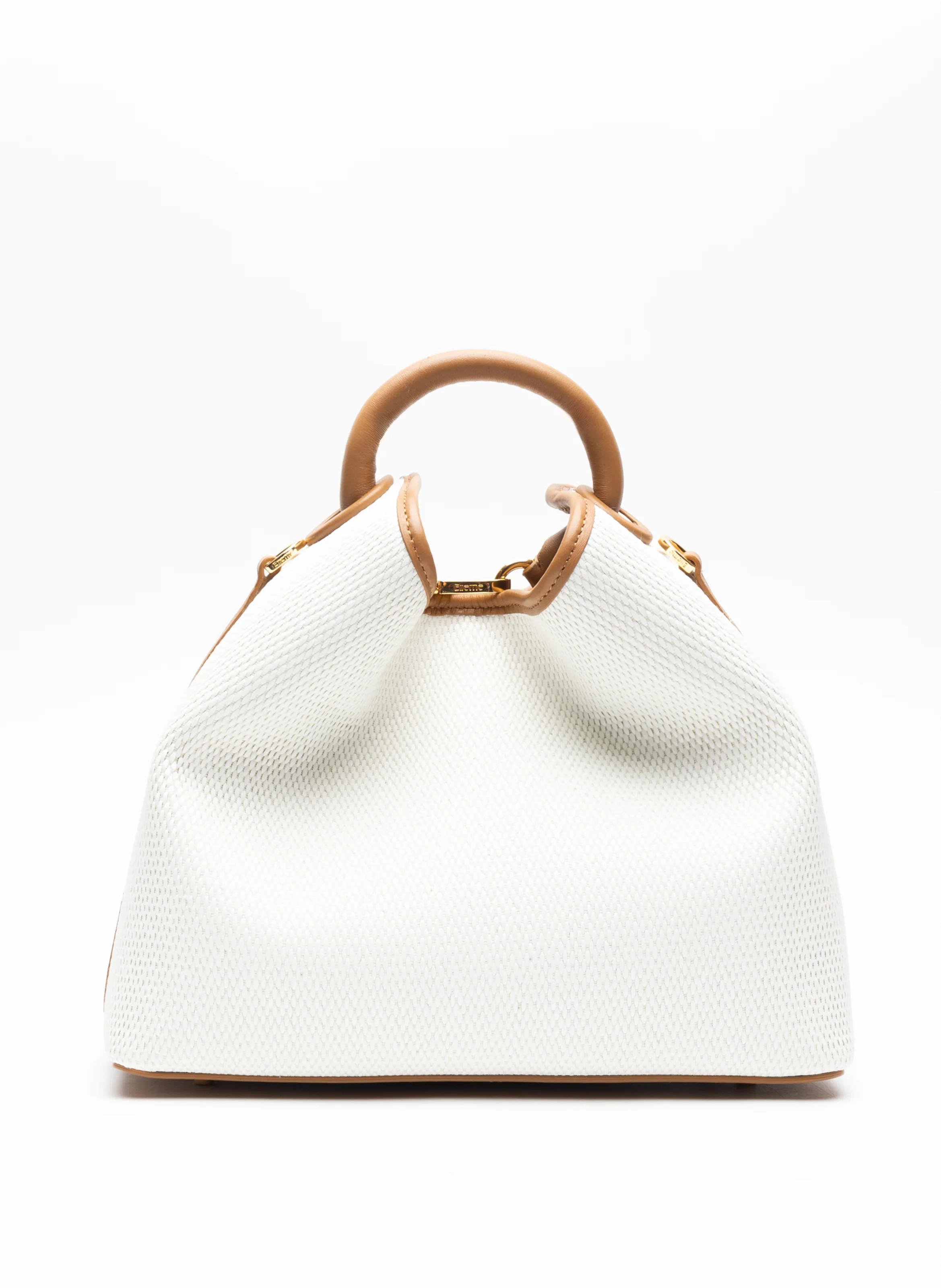 Raisin Raffia White Caramel - Luxury Beach Bag - Elleme | Elleme