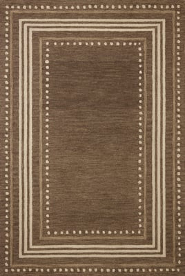 Alfie ALF-02 Bark/Natural Wool Hand-Tufted Area Rug | Rugs Direct