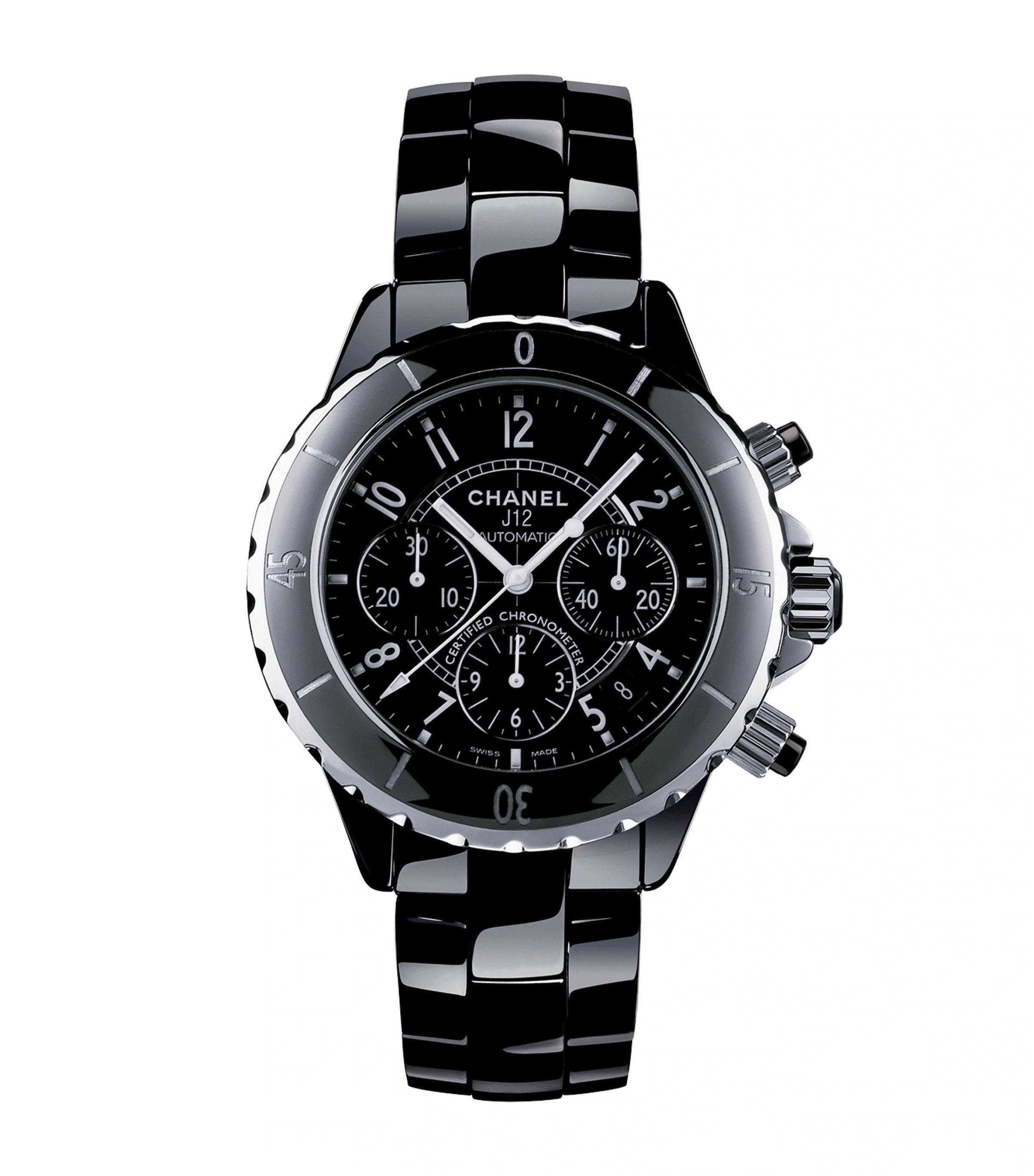 CHANEL Ceramic and Steel J12 Chronograph Watch | Harrods (US)