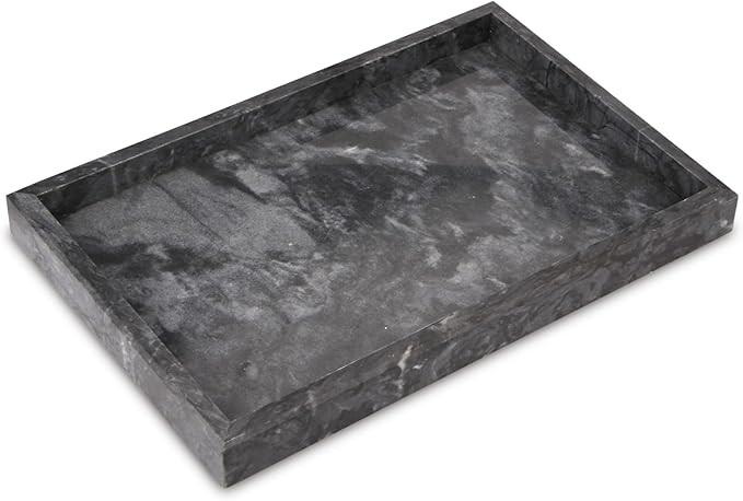 Marble Bathroom Vanity Tray, Natural Luxury Vanity Home Kitchen Bathroom Table Tray, Stone Decora... | Amazon (US)