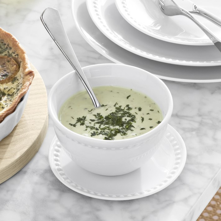 Pillivuyt Beaded Coupe Dinnerware Sets with Cereal Bowl | Williams-Sonoma