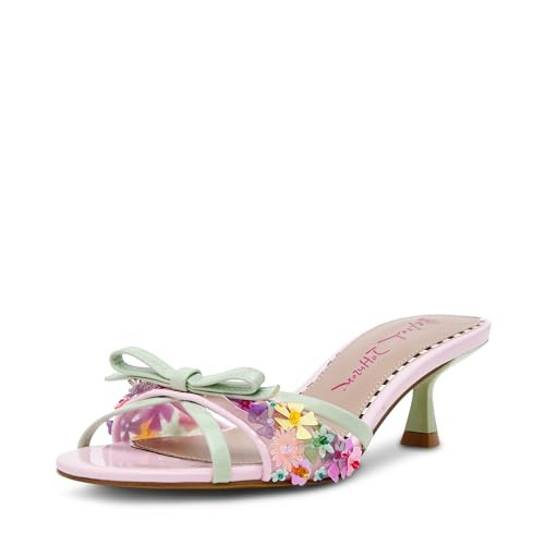 Betsey Johnson Women's Shirley Heeled Sandal, Pink Multi, 11 | Amazon (US)