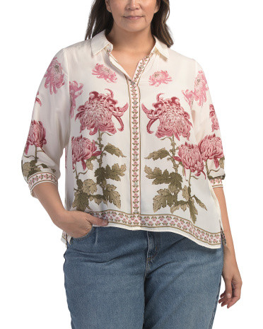 Plus Botanical Blouse | TJ Maxx