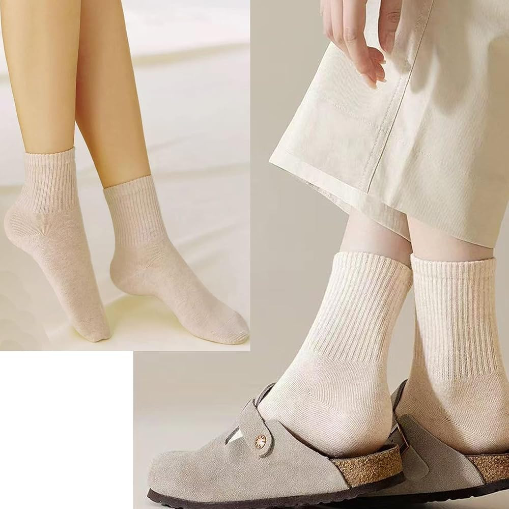 MAGIARTE Womens Mini Crew Ankle Socks Athletic Casual Cotton Socks for Women | Amazon (US)