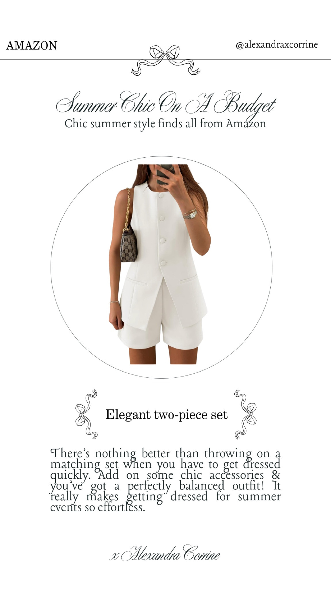 Summer chic on a budget 🥂 Chic summer style finds all from Amazon 🍾

Bougie on a budget, Amazon fashion, Amazon accessories, summer fashion, summer style, chic elegant style, old money aesthetic, summer fashion finds Amazon, matching set, coord set, linen set

#LTKSeasonal