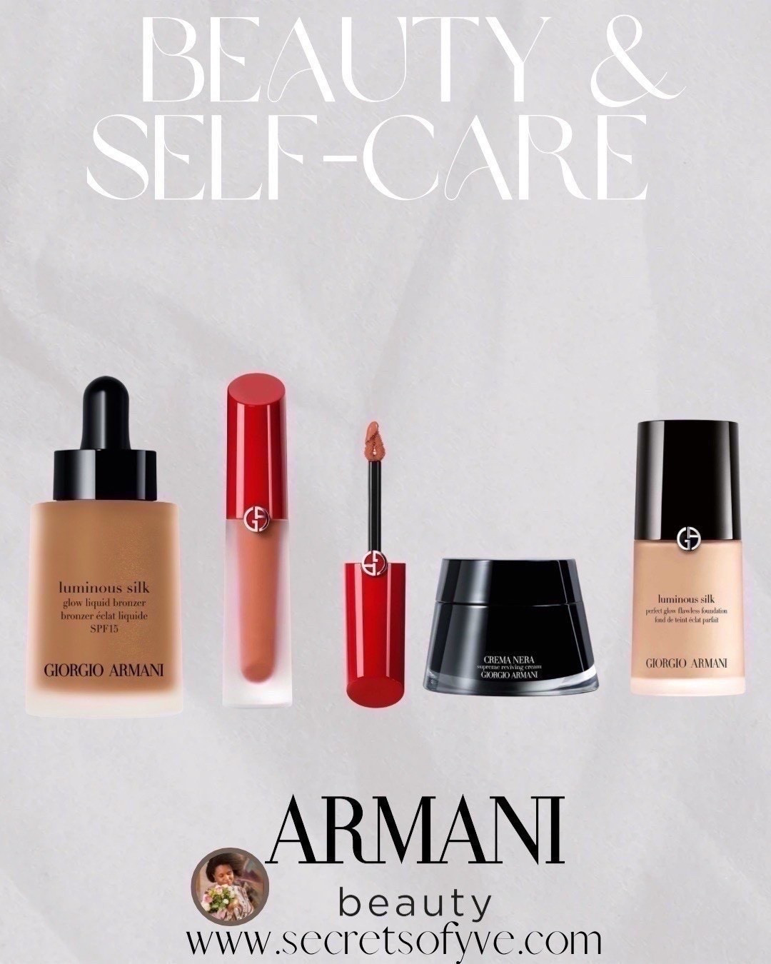 Secretsofyve: glow skincare essentials and beauty faves @Giorgio Armani Beauty . Give as gifts to loved ones.
#Secretsofyve #ltkgiftguide
Always humbled & thankful to have you here.. 
CEO: PATESI Global & PATESIfoundation.org
 @secretsofyve : where beautiful meets practical, comfy meets style, affordable meets glam with a splash of splurge every now and then. I do LOVE a good sale and combining codes! #ltksalealert #ltku #ltkplussize #ltkmidsize #ltkover40 #ltkpetite #ltktravel #ltkbump #ltktall #ltkootd #ltkselfcare #ltkbeauty #ltkstorytime #ltkmomlife #ltkmorningroutine secretsofyve

#LTKSeasonal #LTKBeauty #LTKWedding