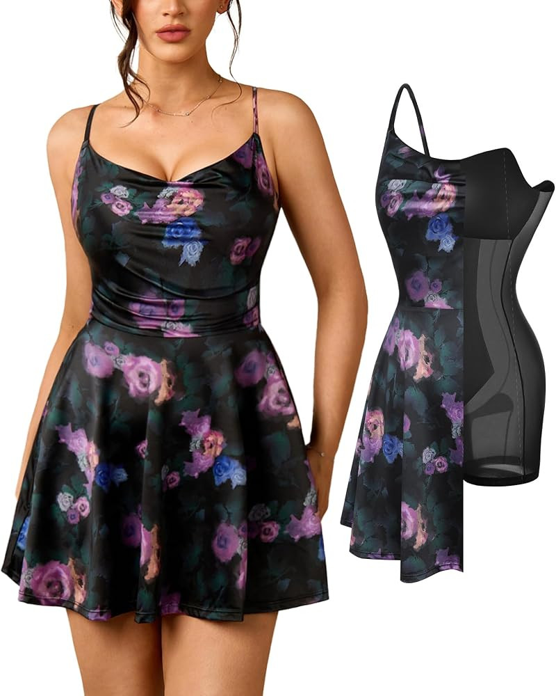 Popilush A Line Mini Corset Dress - Shapewear Tummy Control for Birthday Party Cocktail Date Nigh... | Amazon (US)