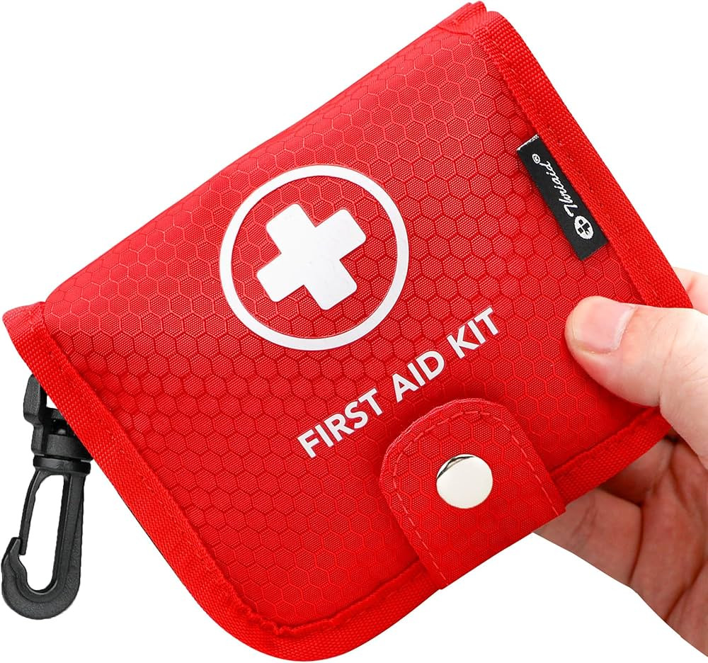 Small First Aid Kit, 100 Pieces Water-Resistant Well Organzied Pouch with Rotatable Buckle - Idea... | Amazon (US)