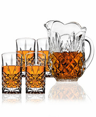 Godinger Dublin Crystal 5 Piece Pitcher & Highball Set - Macy's | Macy's