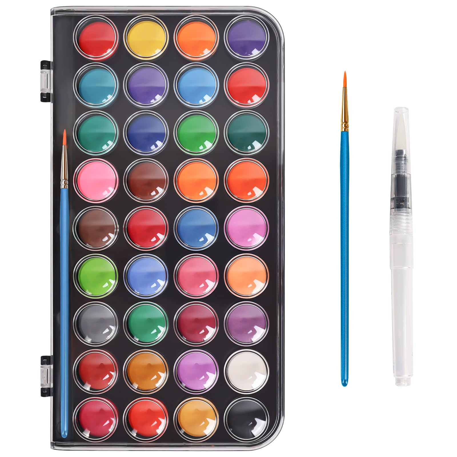 Watercolor Paint, 36 Colors Washable Watercolor Paint Set with a Brush a Refillable Water Brush P... | Amazon (US)