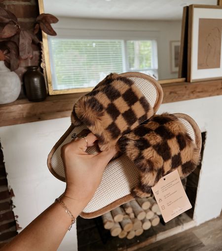 Amazon slippers / these are THE CUTEST! 🥰🤎 took a while to arrive but I’m so glad I ordered them. Super plush and the checkered print is my favorite 🫶🏼 

Cozy slippers, house slippers, checkered print, plush slippers, faux fur, neutral slippers, fall slippers, Amazon find, Amazon fashion, Amazon style 

#LTKshoecrush #LTKunder50