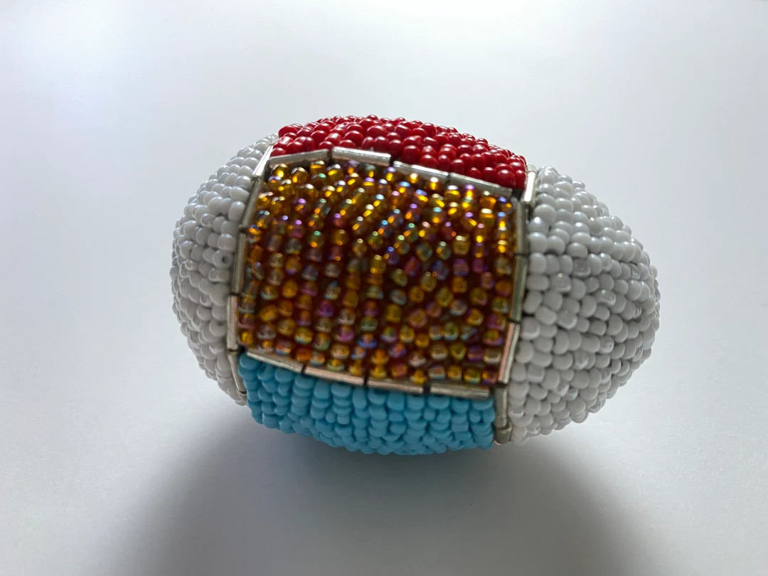 Mosaic Beaded Egg Spring Easter Basket Bunny Bead Seed Beads Column Spacer Abstract Eclectic Art ... | Etsy (US)