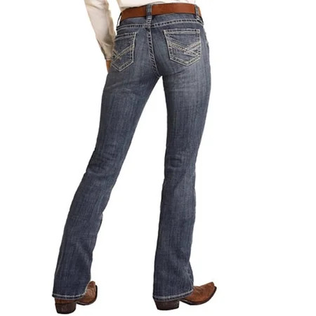 Rock N Roll Cowgirl Womens Cowgirl Riding Jeans 28x38 Denim | Walmart (US)
