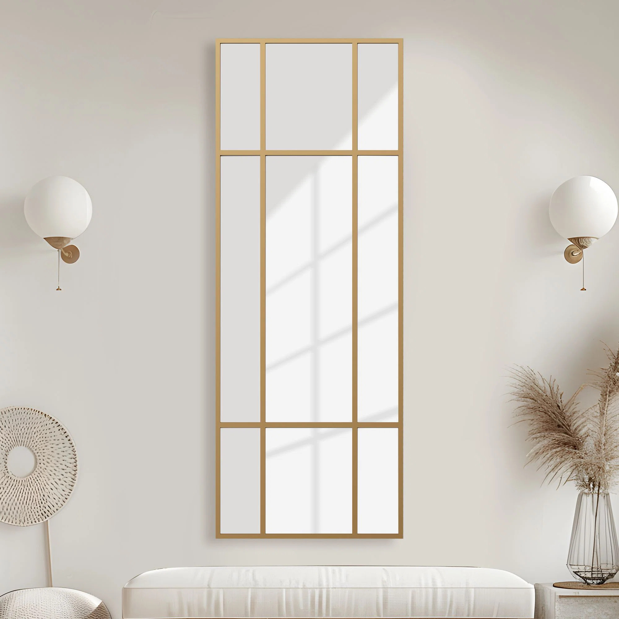 Matherly Modern Rectangle Metal Golden Framed Wall-Mounted Vanity Mirror Bathroom Vanity Mirror f... | Wayfair North America