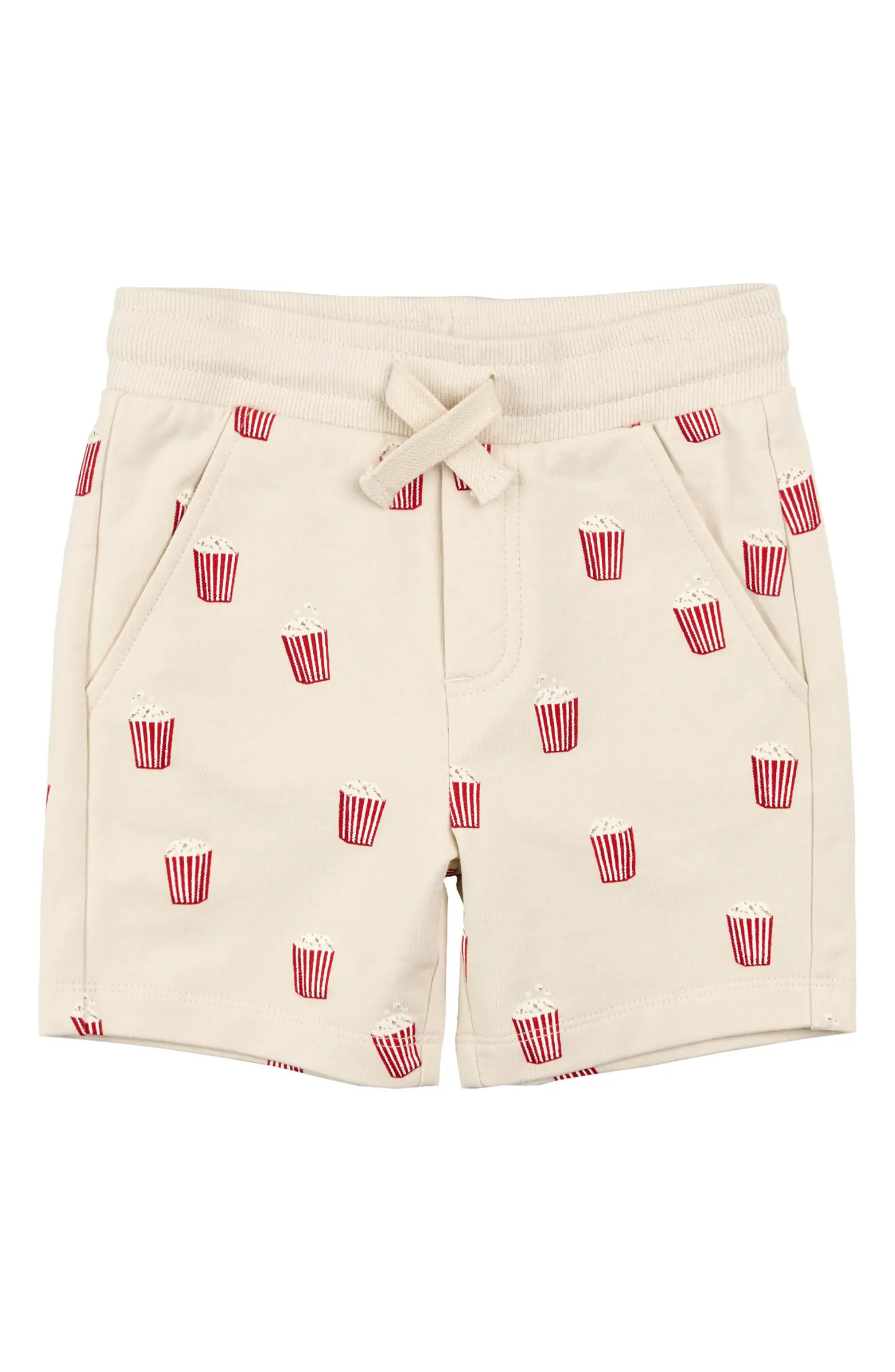 MILES THE LABEL Kids' Popcorn Print French Terry Sweat Shorts | Nordstrom | Nordstrom