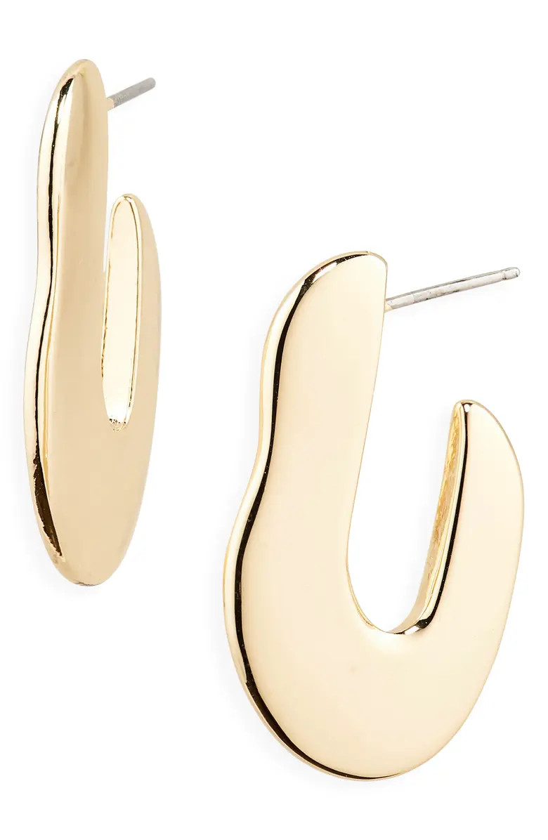 Flat Molten Hoop Earrings | Nordstrom