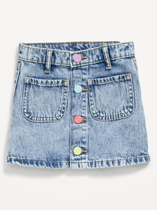 High-Waisted Button-Front Jean Skirt for Toddler Girls | Old Navy (US)