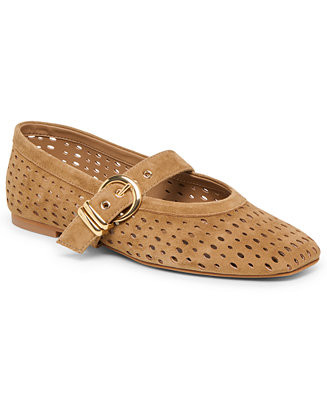 Women's Mikel Perforated Buckle Mary Jane Flats | Macy's