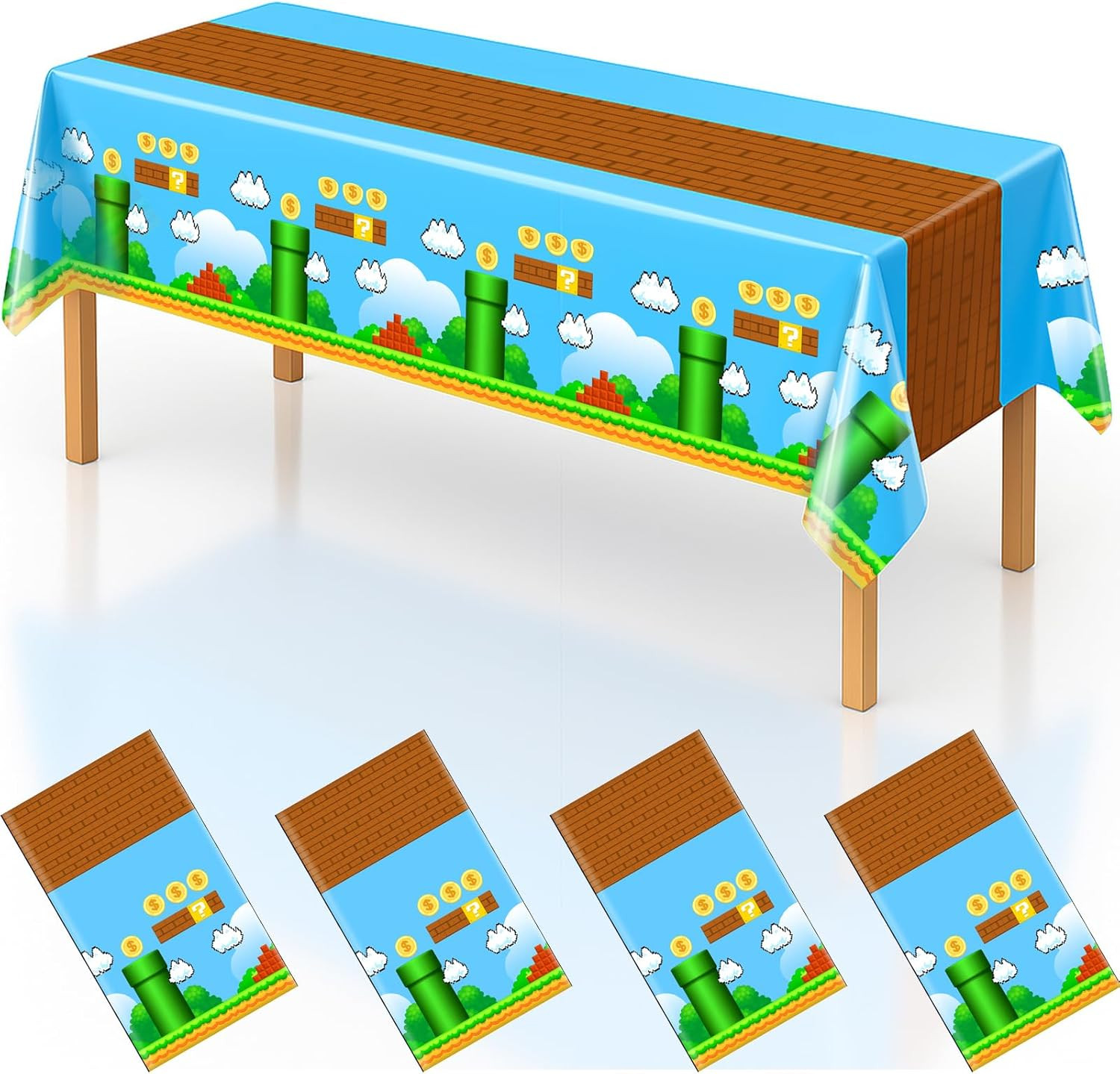 2in1 Video Games Birthday Decorations Tablecloths, 54" x 108" Super Brother Table Cloth Disposabl... | Amazon (US)