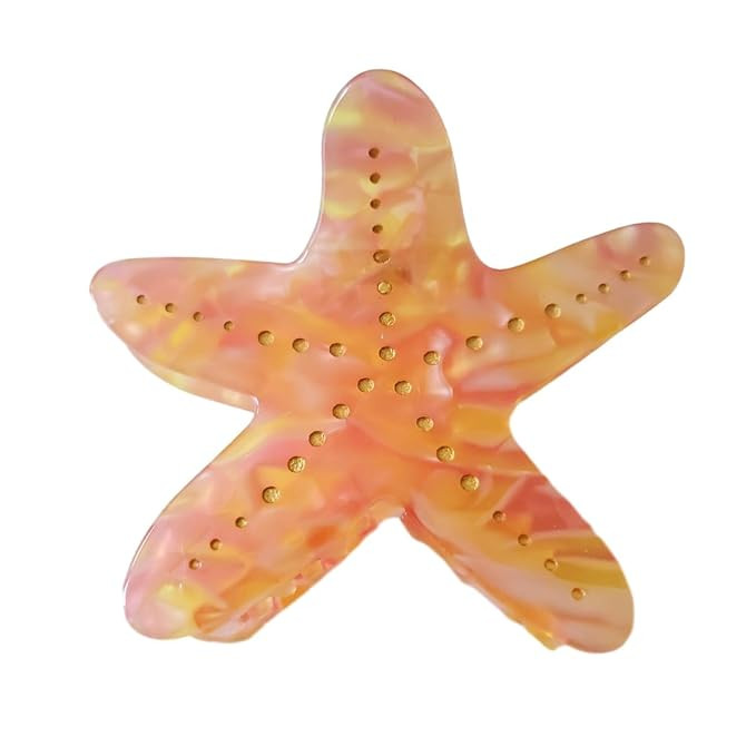 Starfish Claw Clip,Acetate Hair Clips,Small Clips for Women | Amazon (US)