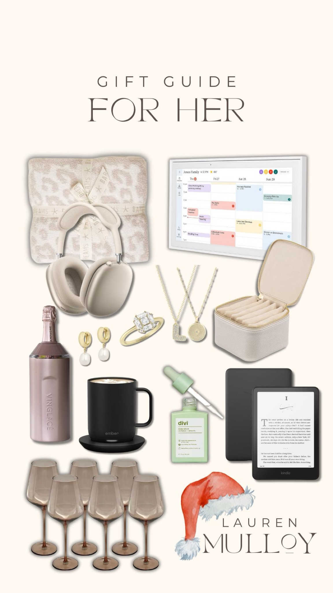 Gift Guide: For Her🎁✨ 

gift guide, holiday gifts, gift ideas, present ideas, present for him, present for her, gift for him, gift for her, divi, electric picks, jewelry, kindle, wine glasses, ember mug, jewelry organizer, wine chiller, Lauren Mulloy 

#LTKHoliday #LTKCyberWeek #LTKGiftGuide