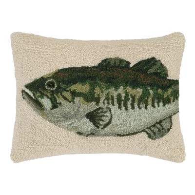 The Pillow Shoppe Bass Wool Hook Pillow for Lake House or Cabin | Wayfair North America