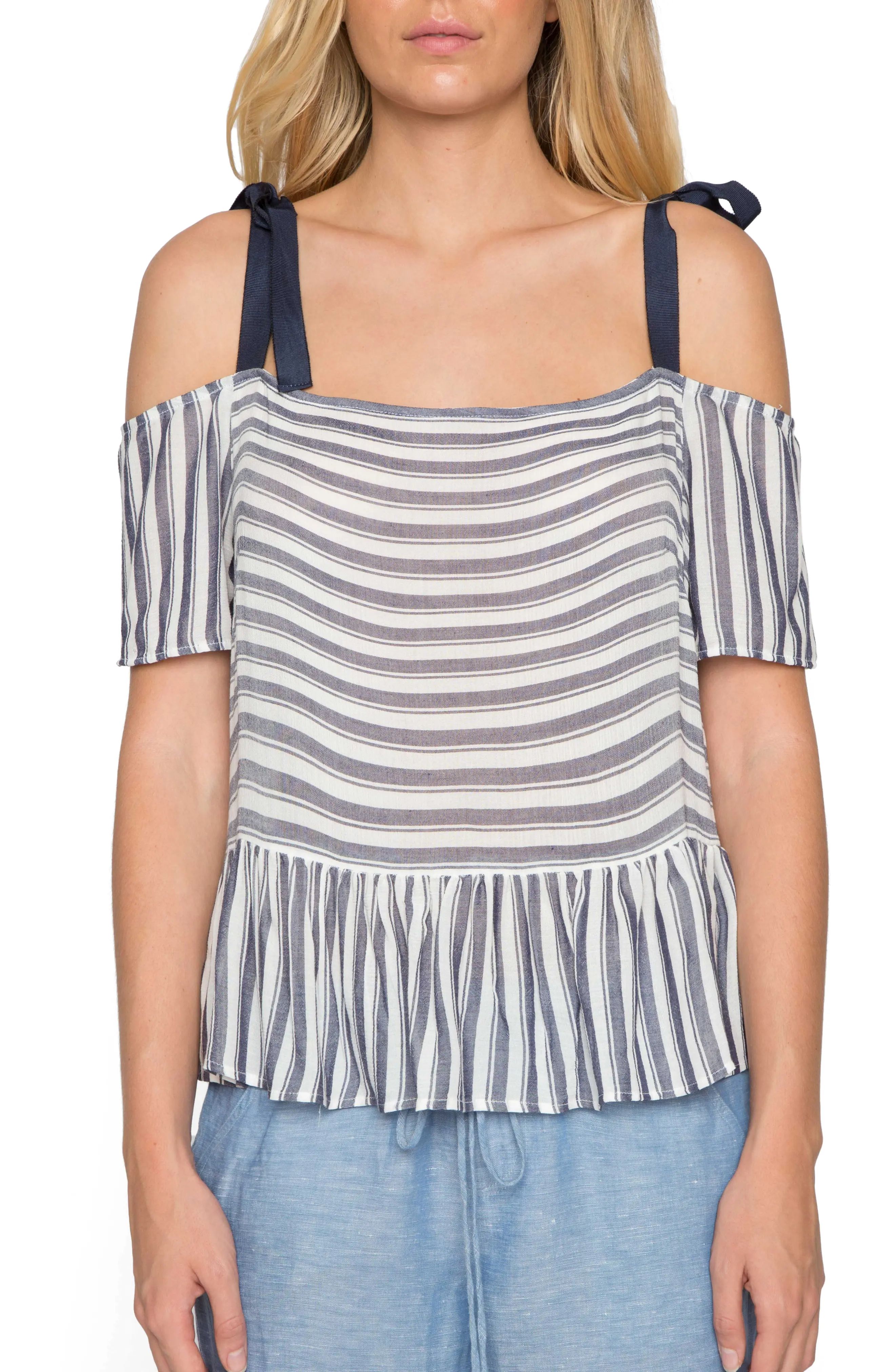 Stripe Peplum Top | Nordstrom