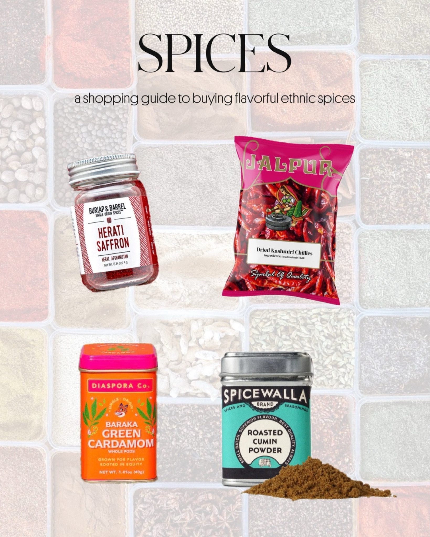 Sharing a spice shopping guide to some of my favorite spices • great for those who love to cook or love to get fed 😉 I’ve shared a few picks here but some brands to shop from include Burlap & Barrel, Diaspora Spices, Spicewala, and local ethnic stores. 

#LTKGiftGuide #LTKHome #LTKFindsUnder50