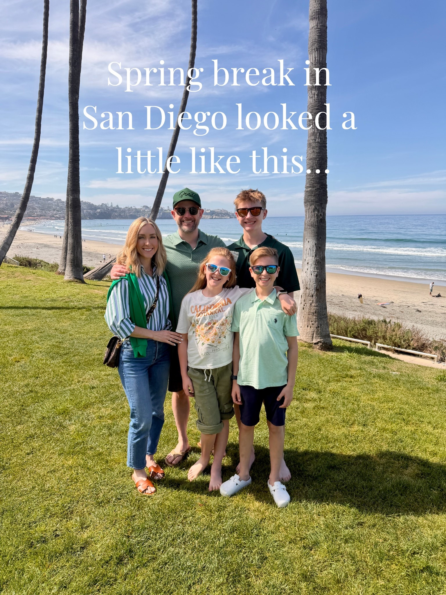 ☀️Spring break in San Diego looked a little like this…

Pool days with my college girlfriends + our families 🤍
Dinner nights with neighborhood friends

Bike rides around Coronado + a stop at the iconic @delcoronado for a little shopping

Lunch in Old Town San Diego at @oldtownmexicancafe 

Beach walks at La Jolla Shores + brunch at @carolinesseasidecafe 

A little college tour stop at University of California San Diego and University of San Diego (Vince‘s alma mater)
@ucsandiego @uofsandiego 

Dinner at @liliansrsf at @theinnatrsf + drinks at @bingsbarrsf 

Shopping days in Encinitas and Del Mar + ice cream stops along the way @ansgelato 

And ending our trip the way we always do…
Lunch at C Level Lounge @islandprimeclevel — where Vince proposed 🤍 

The perfect getaway! ‘Till next time San Diego! 

#LTKKids #LTKdayinmylife #LTKTravel